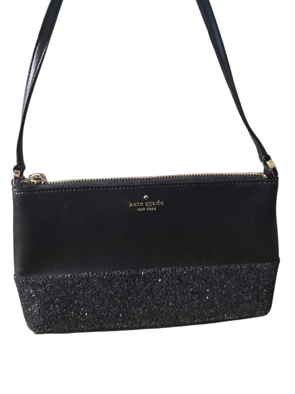 Kate Spade Saffiano Leather Glitter Bug Crossbody/Clutch